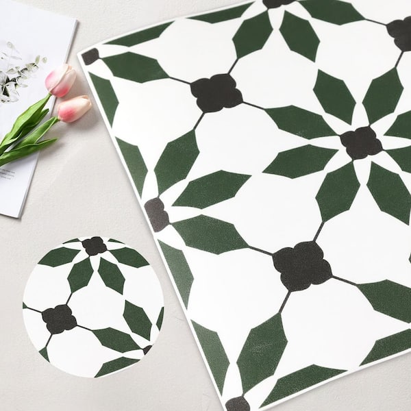 12 in. x 120 in. x 0.04 in. Dark Green Peel and Stick Vinyl Backsplash Roll, Self-Adhesive Roll (1-Pack)