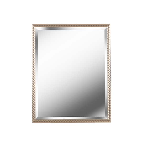 Manor Brook Medium Rectangle Gold Beveled Glass Modern Mirror (29.5 in. H x 23.5 in. W)