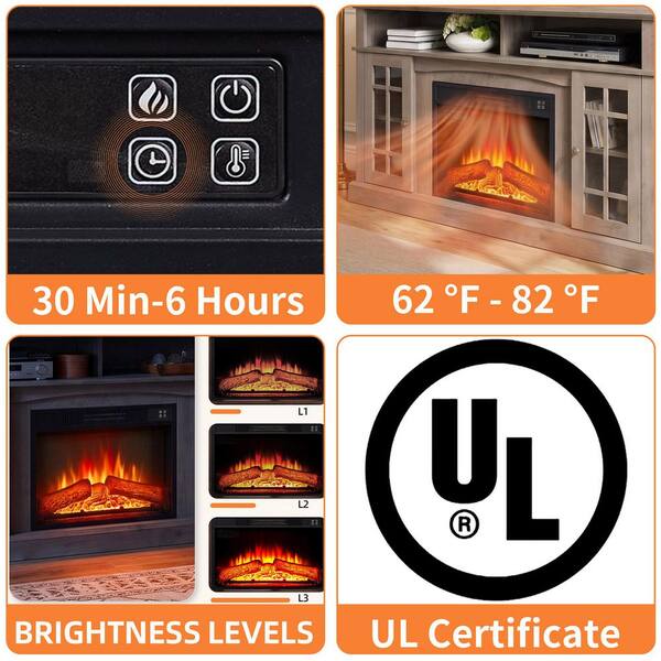 ToolCat 58 in. Freestanding Electric Fireplace TV Stant