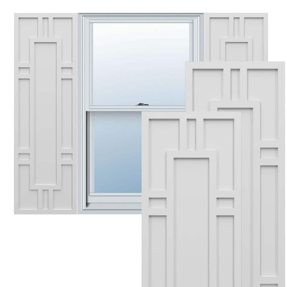 True Fit PVC 12 in. W x 40 in. H Raised Panel Vinyl Shutters Pair in White price history on PriceWatchPro