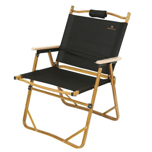 Portable Folding Black Camping Chair Beach Chair HPOWTVS2 - The Home Depot