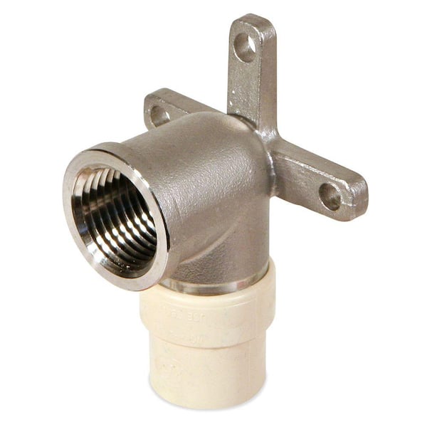 KBI 1/2 in. CPVC CTS FPT x CTS Socket Lead Free Stainless Steel Drop Ear 90 Degree Elbow
