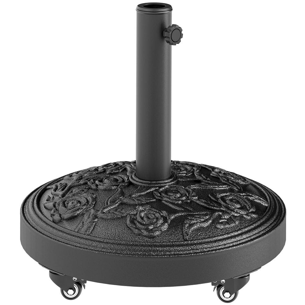 Outdoor Umbrella Stand Base, 46 lbs. Resin Patio Umbrella Base in Black