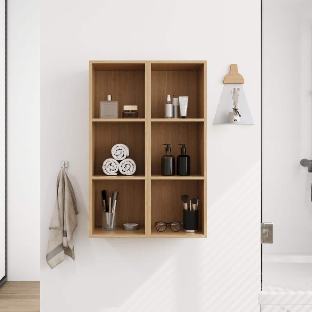 23.62 in. W x 9.81 in. D x 35.44 in. H Wall Mounted Storage Shelves in Original Oak price history on PriceWatchPro
