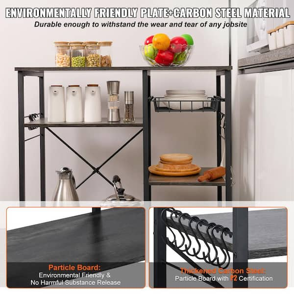 1pc Kitchen Storage Rack, 2 Tier Microwave Oven Shelf Utensil Organizer  Multipurpose Counter Shelf