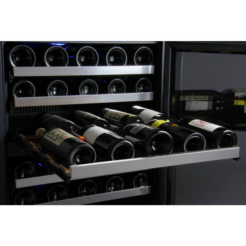 Allavino Stainless Steel Dual Zone 56 Bottle Wine Refrigerator