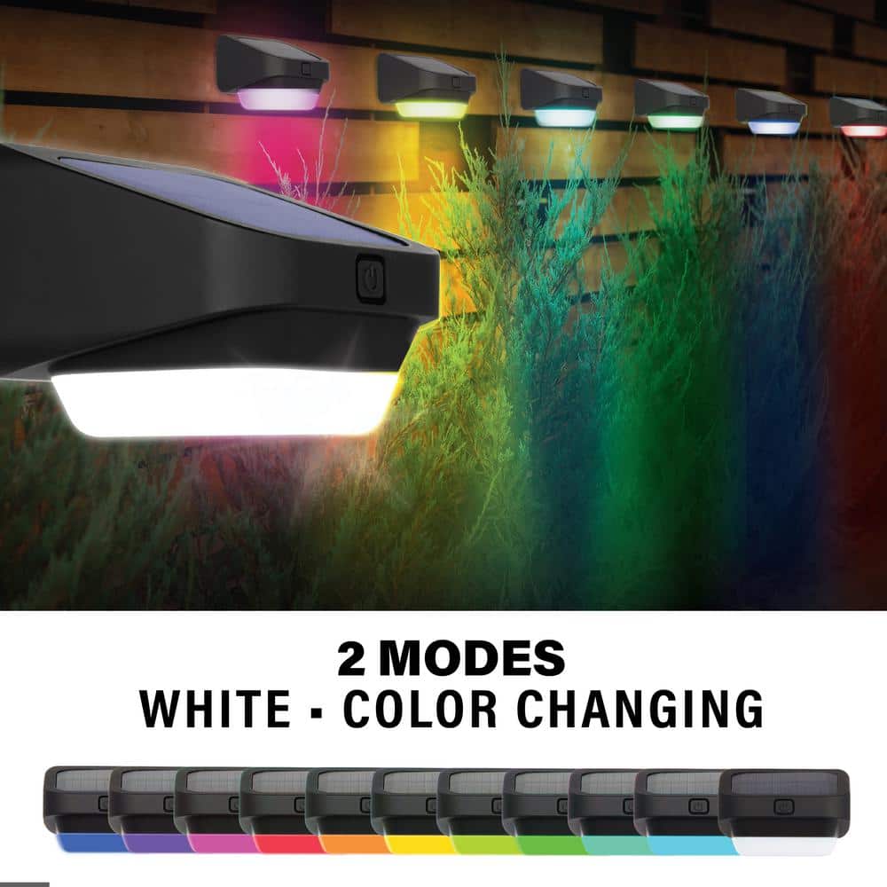 Bell+Howell Solar Powered Color Changing LED Fence Lights Multipack