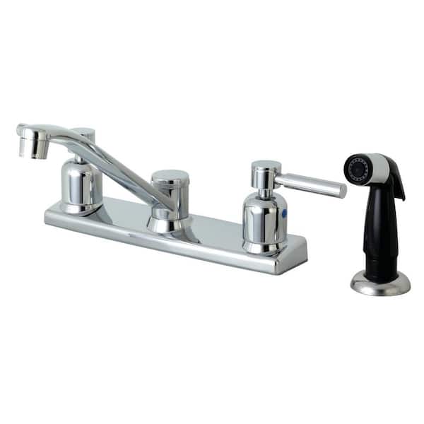 Kingston Brass Modern 2-Handle Standard Kitchen Faucet in Polished Chrome