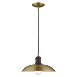 Metal Shade Mini Pendants 1 Light Antique Brass Mini Pendant