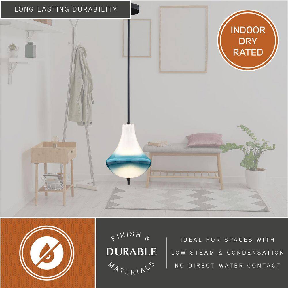 Somerset 10" LED Mini Pendant in Oil Rubbed Bronze with White Milk Glass
