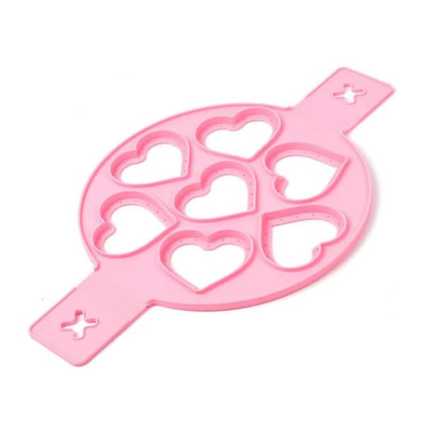 Heart Shape Silicone Pancake Mold Nonstick Egg Ring Oven Safe Food Grade Kitchen Baking Cooking Tool