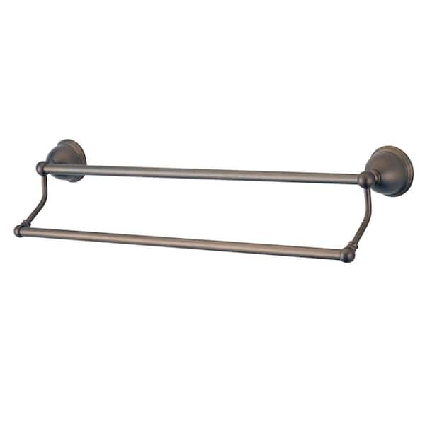 Kingston Brass Restoration 18 in. Wall Mount Double Towel Bar in Oil Rubbed Bronze