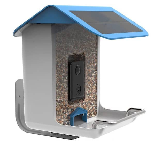 ITOPFOX Smart Bird Feeder Bird House with 1080P HD Camera, Solar Roof, Built-In Microphone (Include 32G SD Card)
