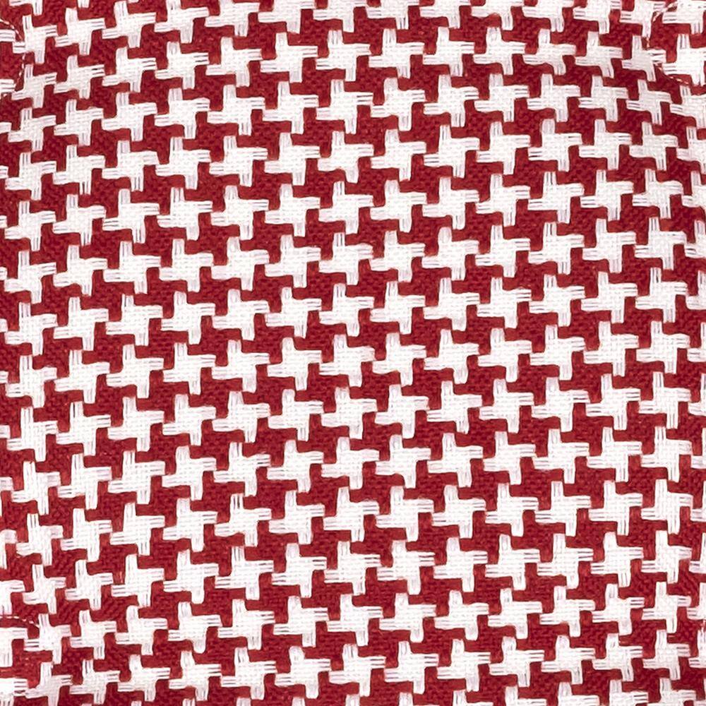 Red Houndstooth Memory Foam Dining Chair Cushions, Set of 6