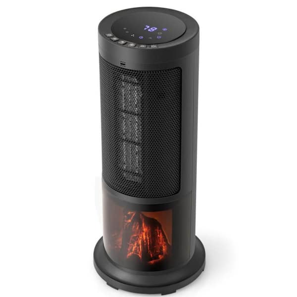 17 Inch 1500W Electric Portable Tower Space Heater with 135° Oscillation