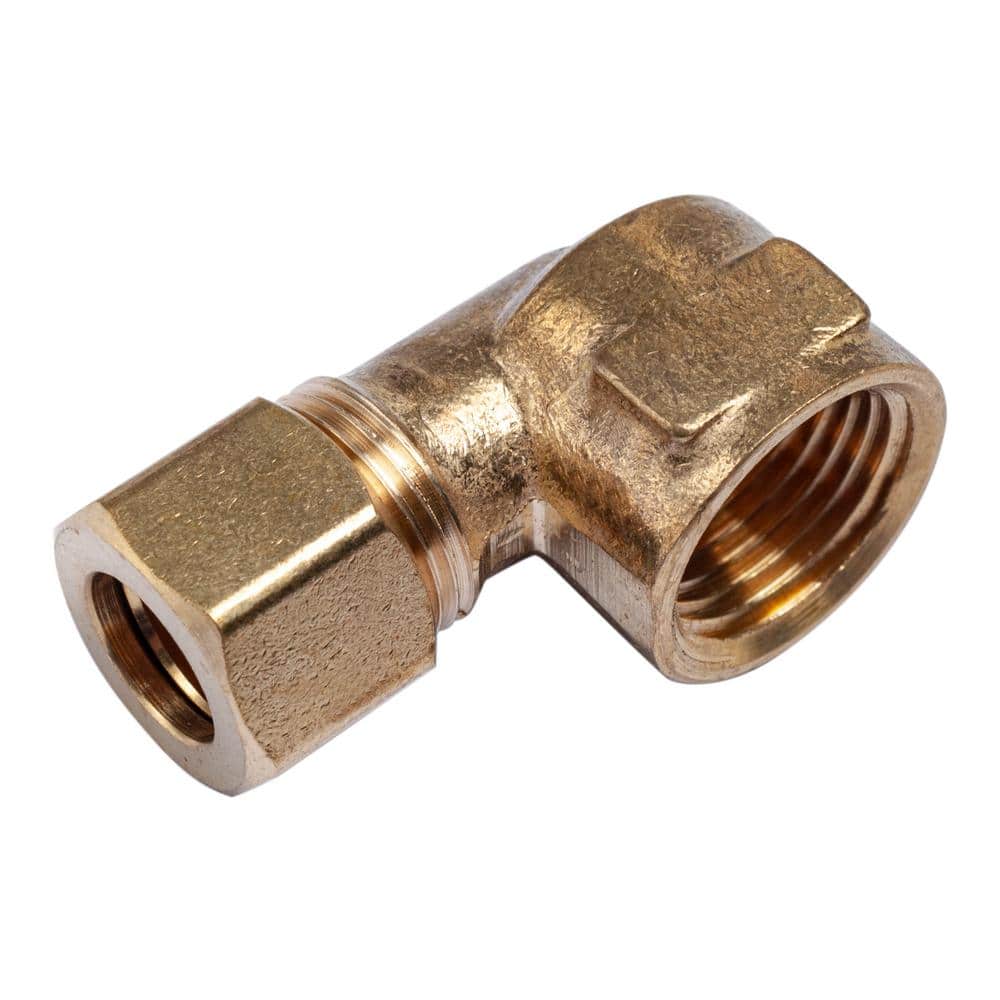 LTWFITTING 3/8 in. O.D. x 3/8 in. FIP Brass Compression 90-Degree