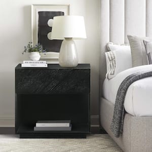 End Table with Charging Station&USB Port, Side Table with Storage Drawers for Living Room, Bedroom, White, FW06F3030W-DV