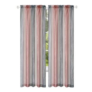 Ombre 50 in. W x 63 in. L Polyester Light Filtering Window Panel in Blush