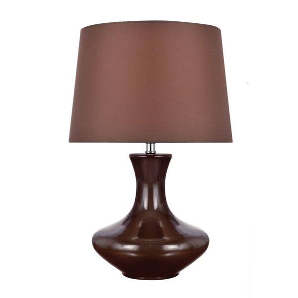 Illumine Designer 17 in. Coffee Bronze CFL Table Lamp