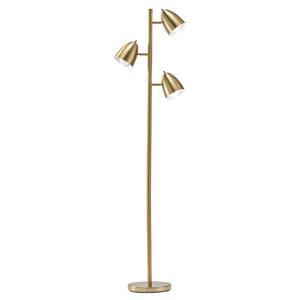 Jacob 64 in. Bronze Tree LED Floor Lamp with 3 Adjustable Lights