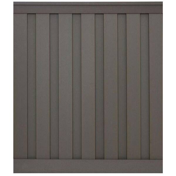 Trex Seclusions 6 ft. x 6 ft. Winchester Grey Wood-Plastic Composite Board-On-Board Privacy Fence Panel Kit