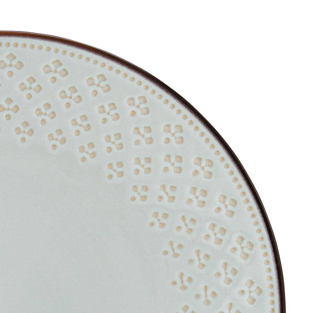 Joanne Blue and White Ceramic 16-Piece Dinnerware Set