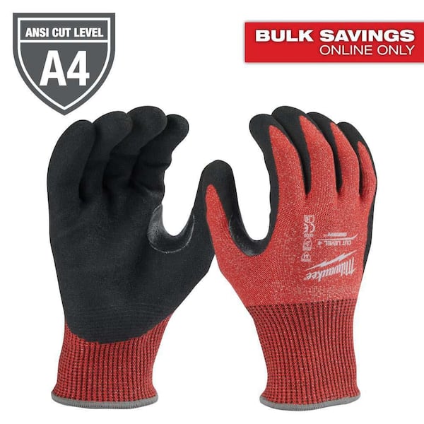 Milwaukee XX-Large Red Nitrile Level 4 Cut Resistant Dipped Work Gloves