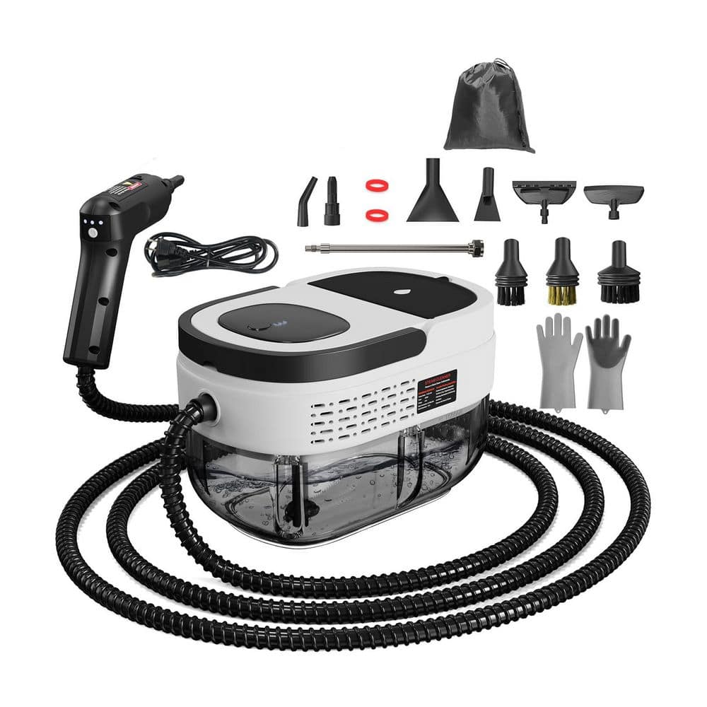 2500W Handheld Corded Steam Cleaner w 3 Levels Steam, 1. 6L Tank for Furniture, Kitchen, Bathroom, Floors, Car, White price history on PriceWatchPro