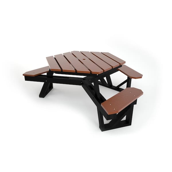 Frog Furnishings Hex ADA Table - Brown