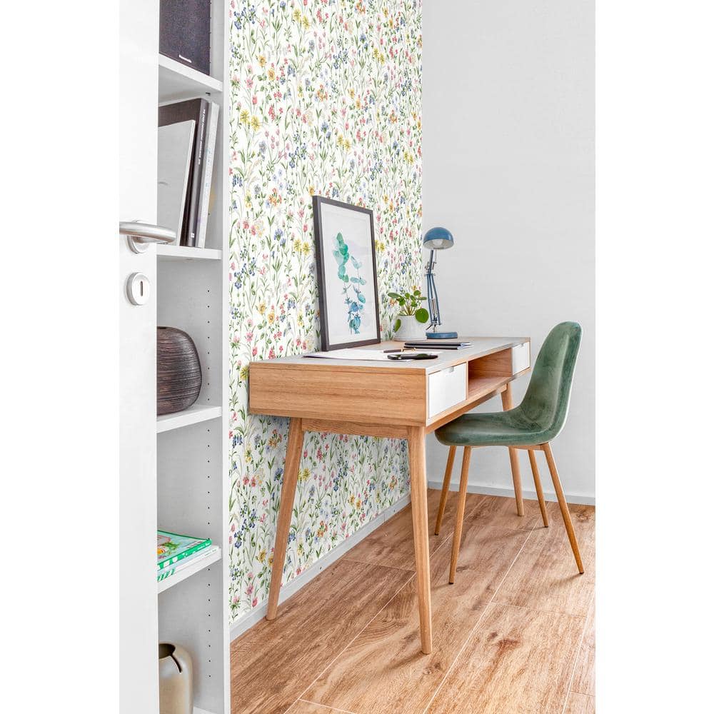 Multicolor Floral Peel and Stick Vinyl Wallpaper Roll