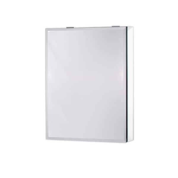 Unbranded 20 in. W x 26 in. H Black Surface Mount Frameless Medicine Cabinet with Mirror
