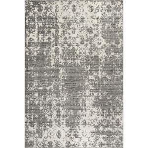 Deedra Misty Contemporary Gray Doormat 2 ft. x 3 ft. Area Rug