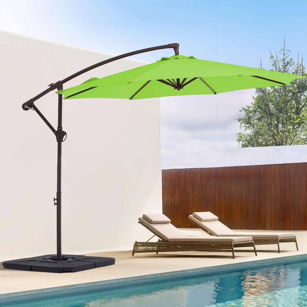 east end patio umbrella 93307 apple green Formosa Covers 7.5ft aluminum market crank & tilt color Hunter A wonderful solution for any leisure time outside under bright Sunshine Nature Spring Offset Swivel Patio