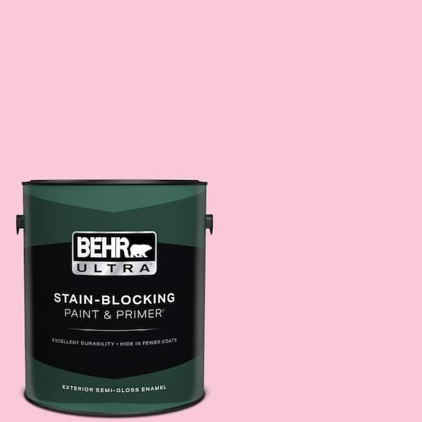 BEHR ULTRA 1 gal. #110A-3 Palace Rose Semi-Gloss Enamel Exterior Paint & Primer