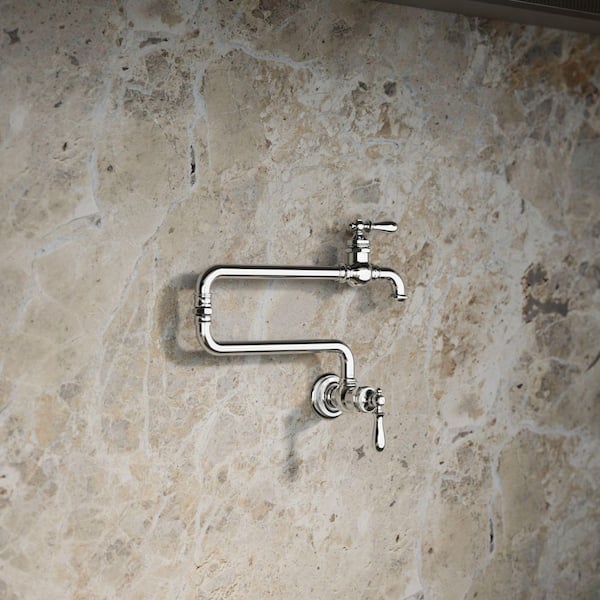 Artifacts 2-Handle Wall Mounted Potfiller in Polished Chrome