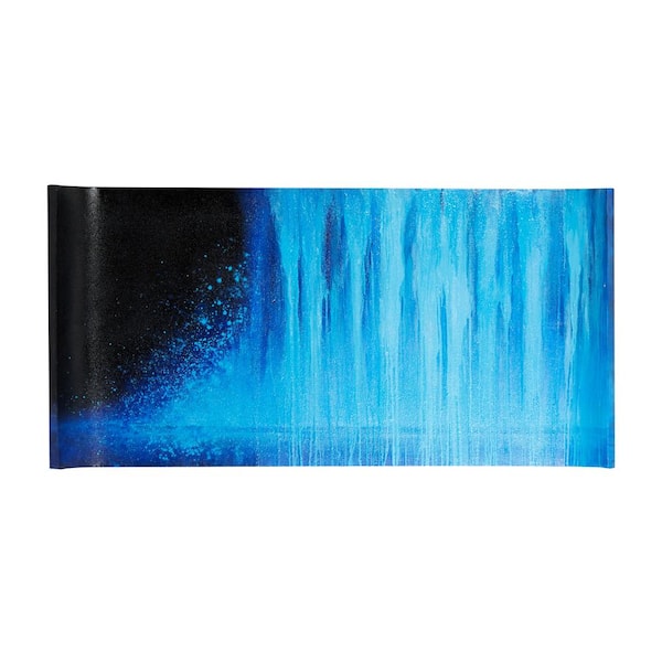 Litton Lane Blue Contemporary Canvas Wall Art 32 in. x 63 in.