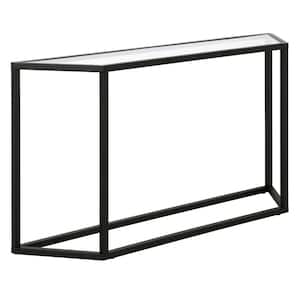 Levi 55 in. Rectangle Blackened Bronze Glass Console Table