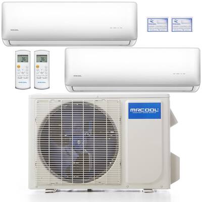 Dual Zone Mini Split Air Conditioners Heating Venting Cooling The Home Depot