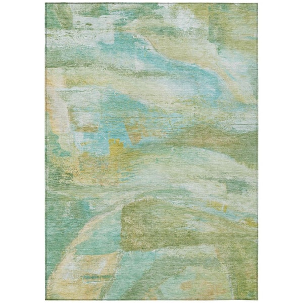 Addison Rugs Chantille Machine Washable Indoor/Outdoor Abstract ACN2039 Green 8 ft. x 10 ft. Area Rug