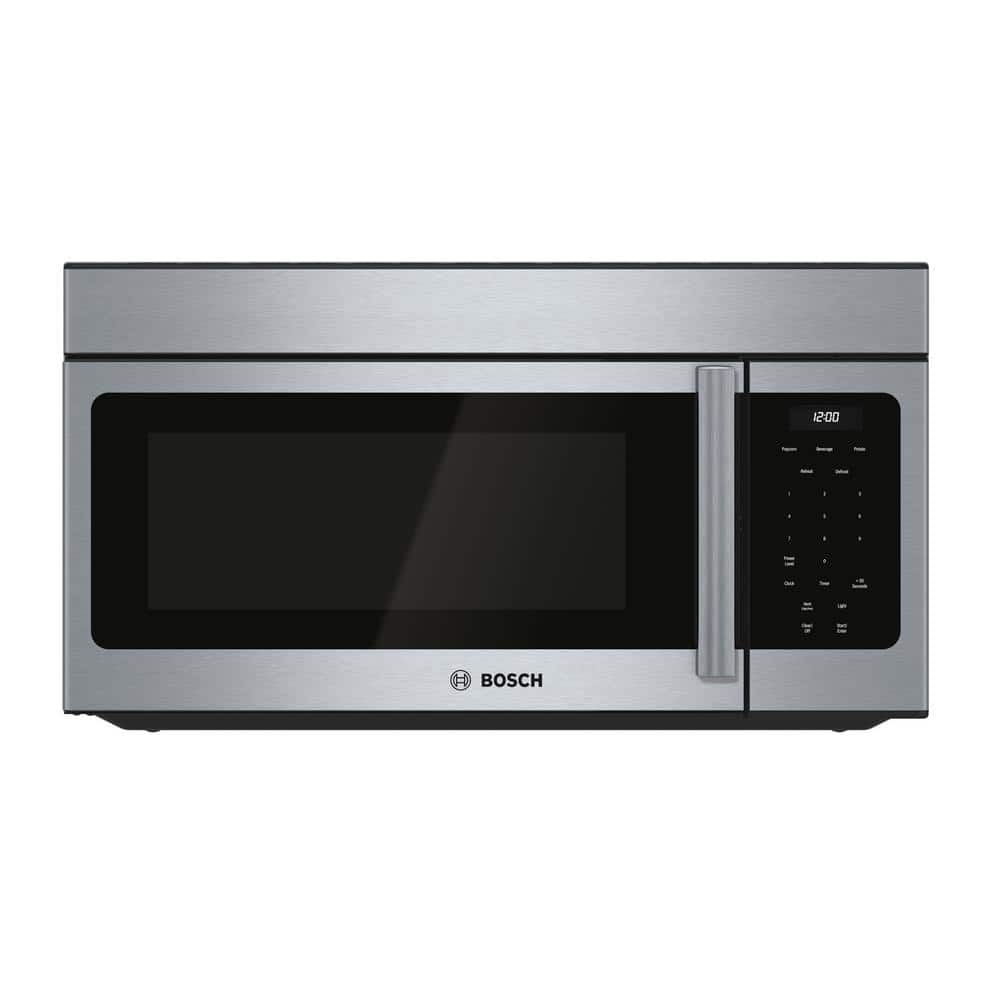 Bosch 300 Series 30 in. 1.6 cu. ft. Over the Range Microwave in Stainless Steel, Silver
