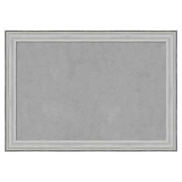 Amanti Art Bel Volto Silver 27 in. x 19 in. Framed Magnetic Board