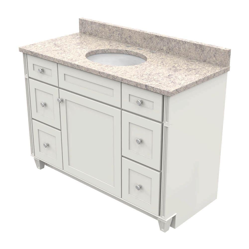 Reviews For Kraftmaid 48 In Vanity In Dove White With Natural