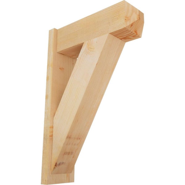 Ekena Millwork 8 in. x 36 in. x 24 in. Traditional Craftsman Rough Sawn Douglas Fir Outlooker