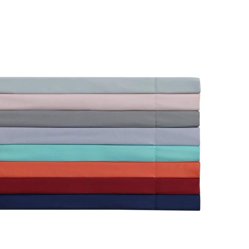 Turquoise Twin XL Solid Microfiber Polyester Kids Sheet Set