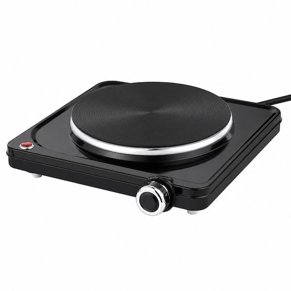 Numhew Single Burner 7 in. Stainless Steel Hot Plate in Black
