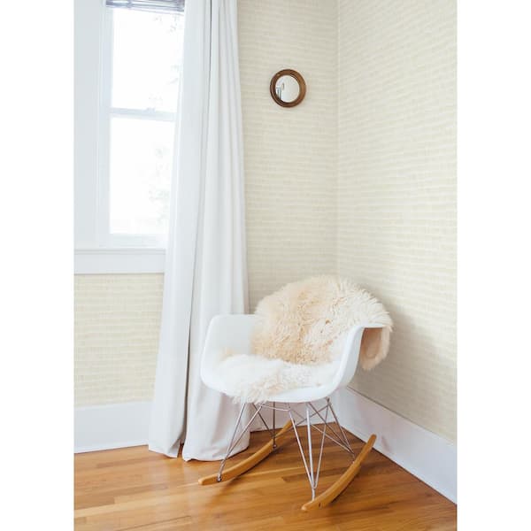 Beige Pinnate Taupe Leaves Wallpaper Sample