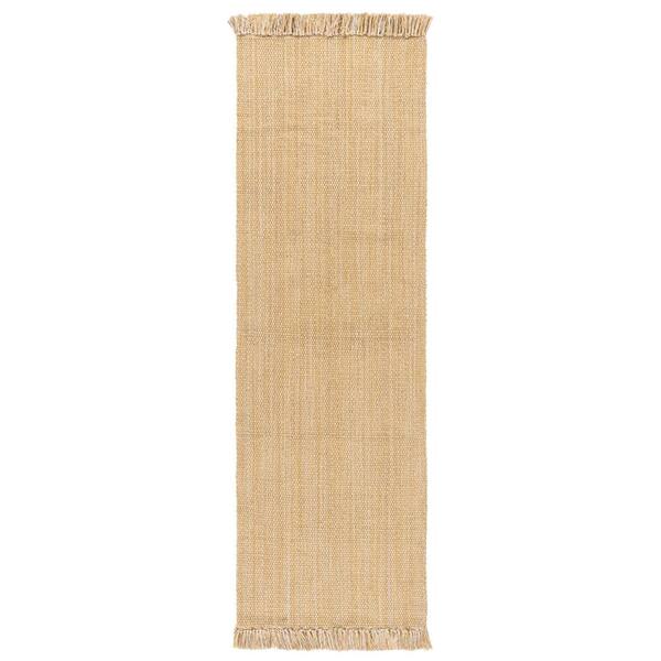 Montauk 2 ft. x 8 ft. Yellow Ribbed Runner Rug