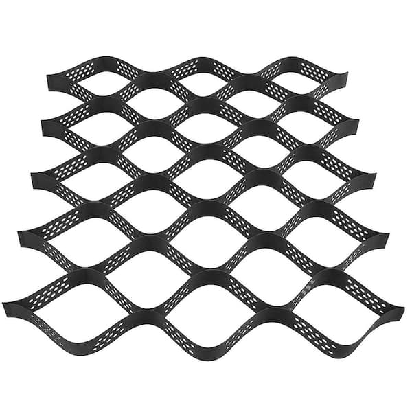 204 in. x 108 in. x 3 in. Honeycomb Black Heavy Duty HDPE Gravel Stabilizer Geocell Ground Grid