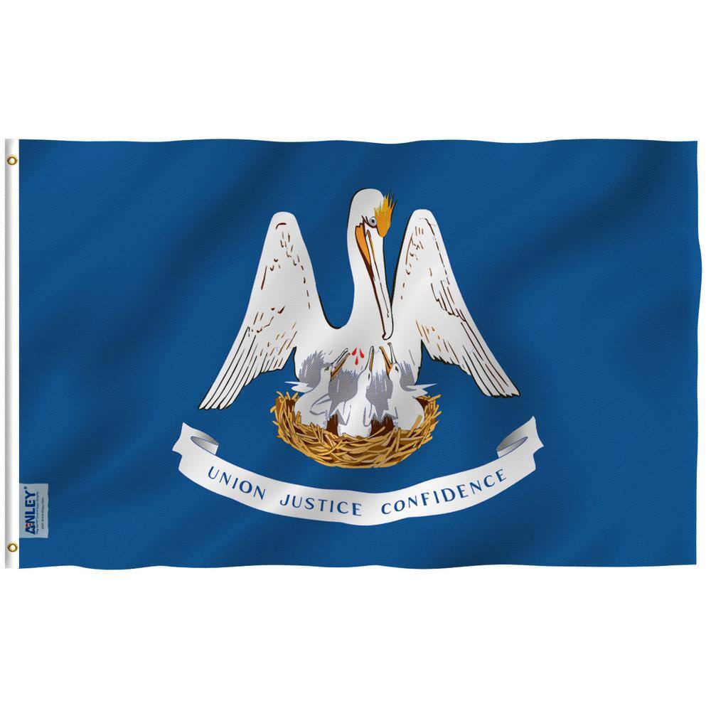 Fly Breeze 3 ft. x 5 ft. Polyester Louisiana State Flag 2-Sided Flags Banne