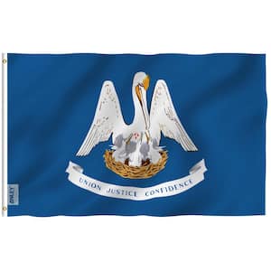 Fly Breeze 3 ft. x 5 ft. Polyester Louisiana State Flag 2-Sided Flags Banners with Brass Grommets and Canvas Header